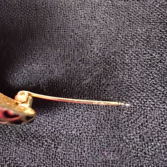 Vintage Panther Brooch Clear Rhinestone Crystal Eyes Metal Pin Retro Gold Tone - Picture 4 of 9